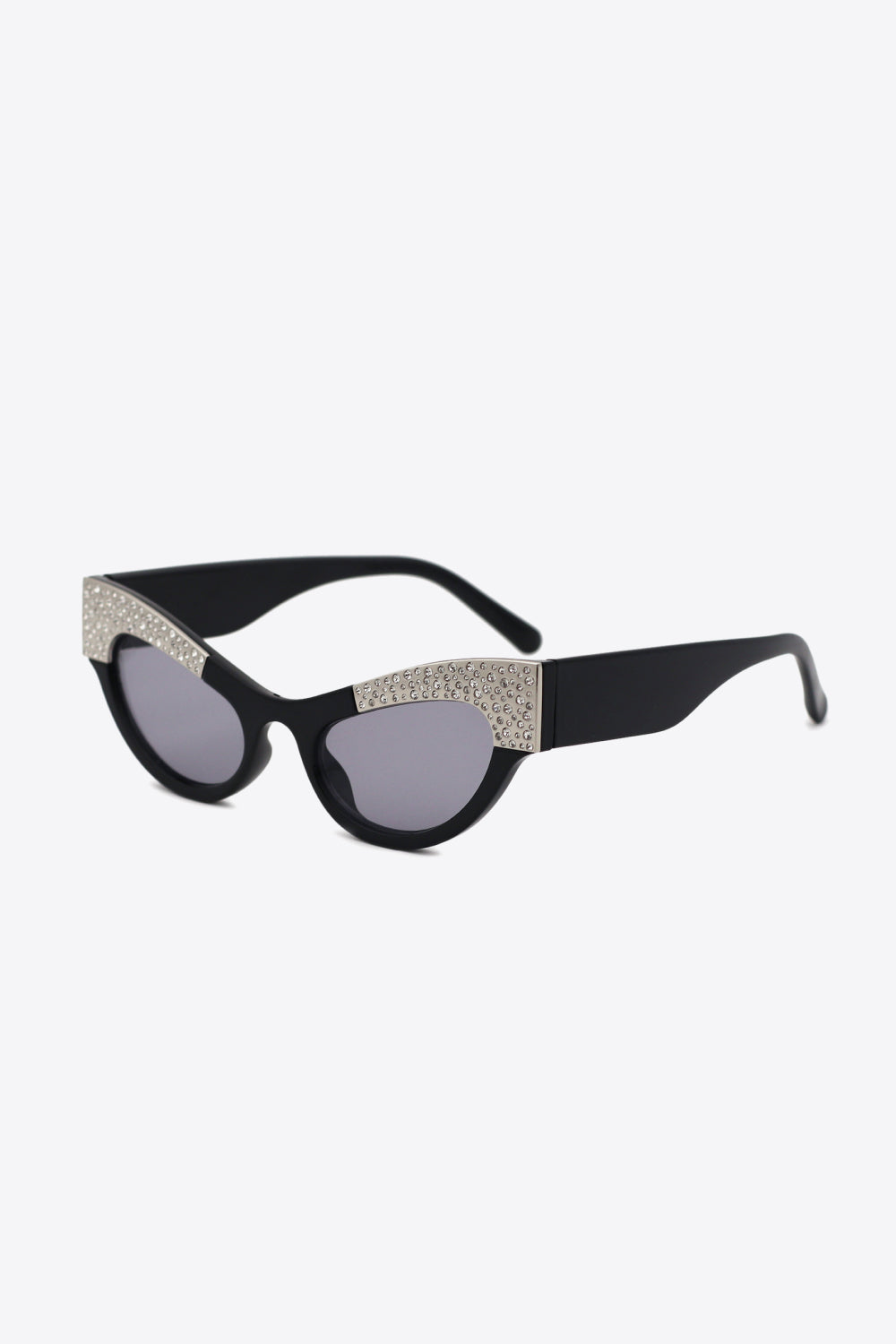 Glamorous Cat-Eye Sunglasses with UV400 Protection and Rhinestone Accents