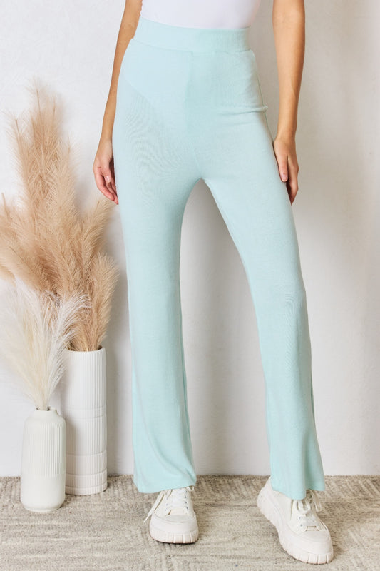 Ultra Soft High Waist Flare Pants for Effortless Elegance