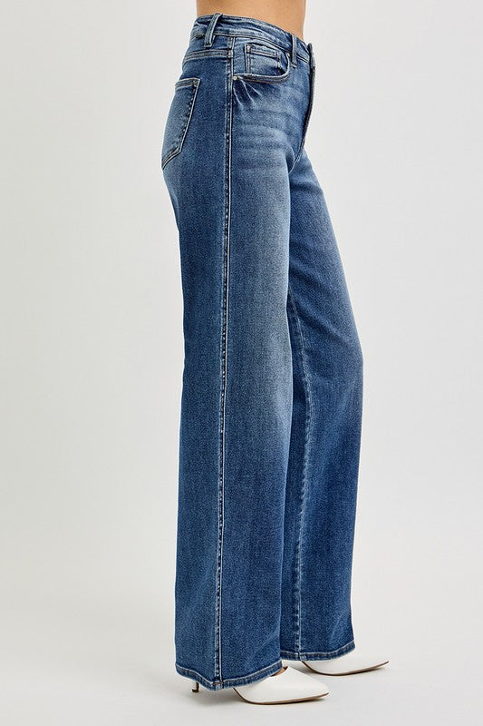 RISEN Full Size Tummy Control High Rise Jeans - ShopEasier