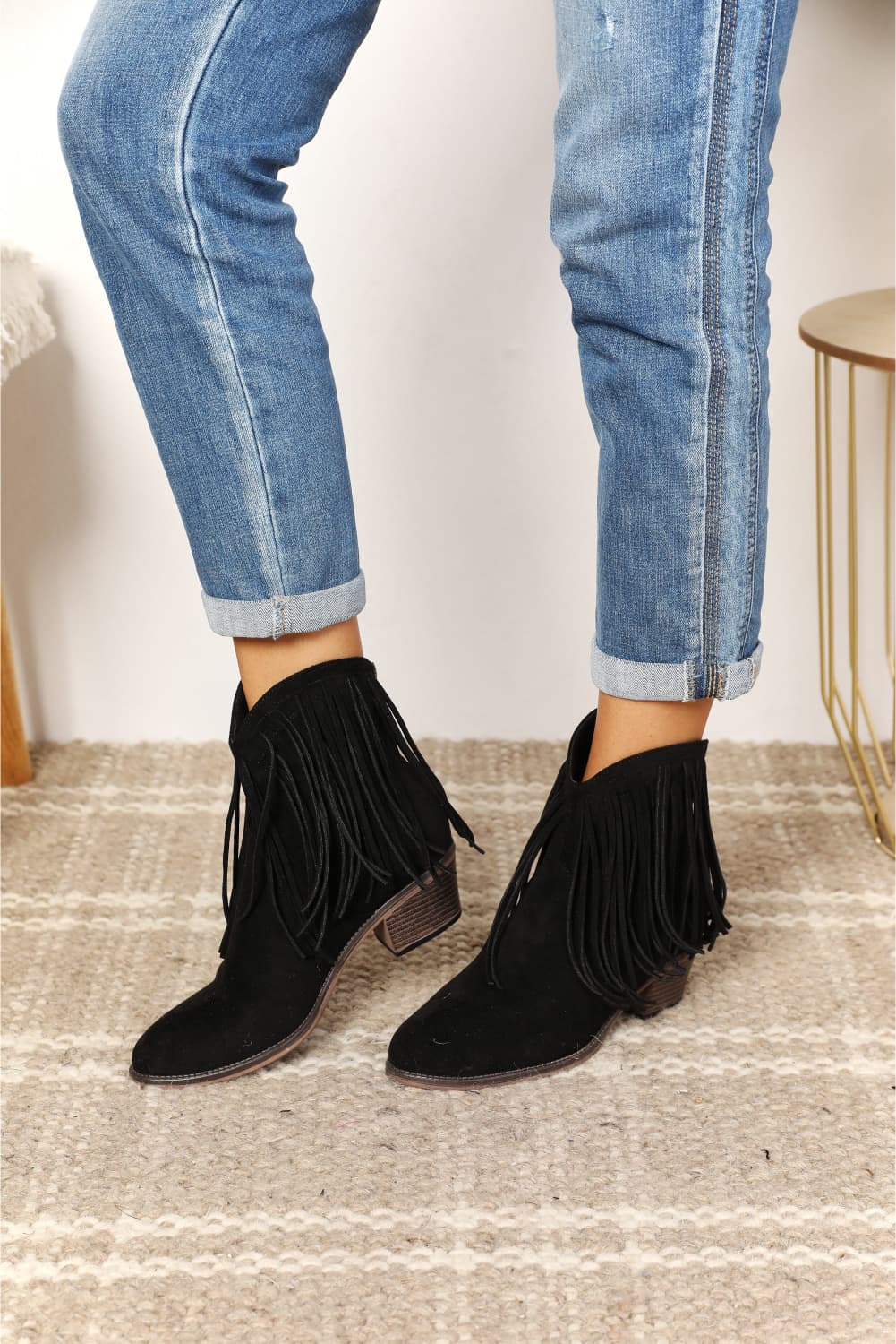 Legend Women's Fringe Cowboy Western Ankle Boots - ShopEasier