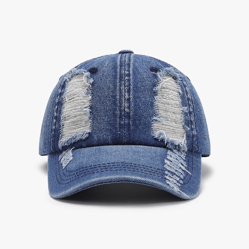 Distressed Cotton Baseball Cap - ShopEasier