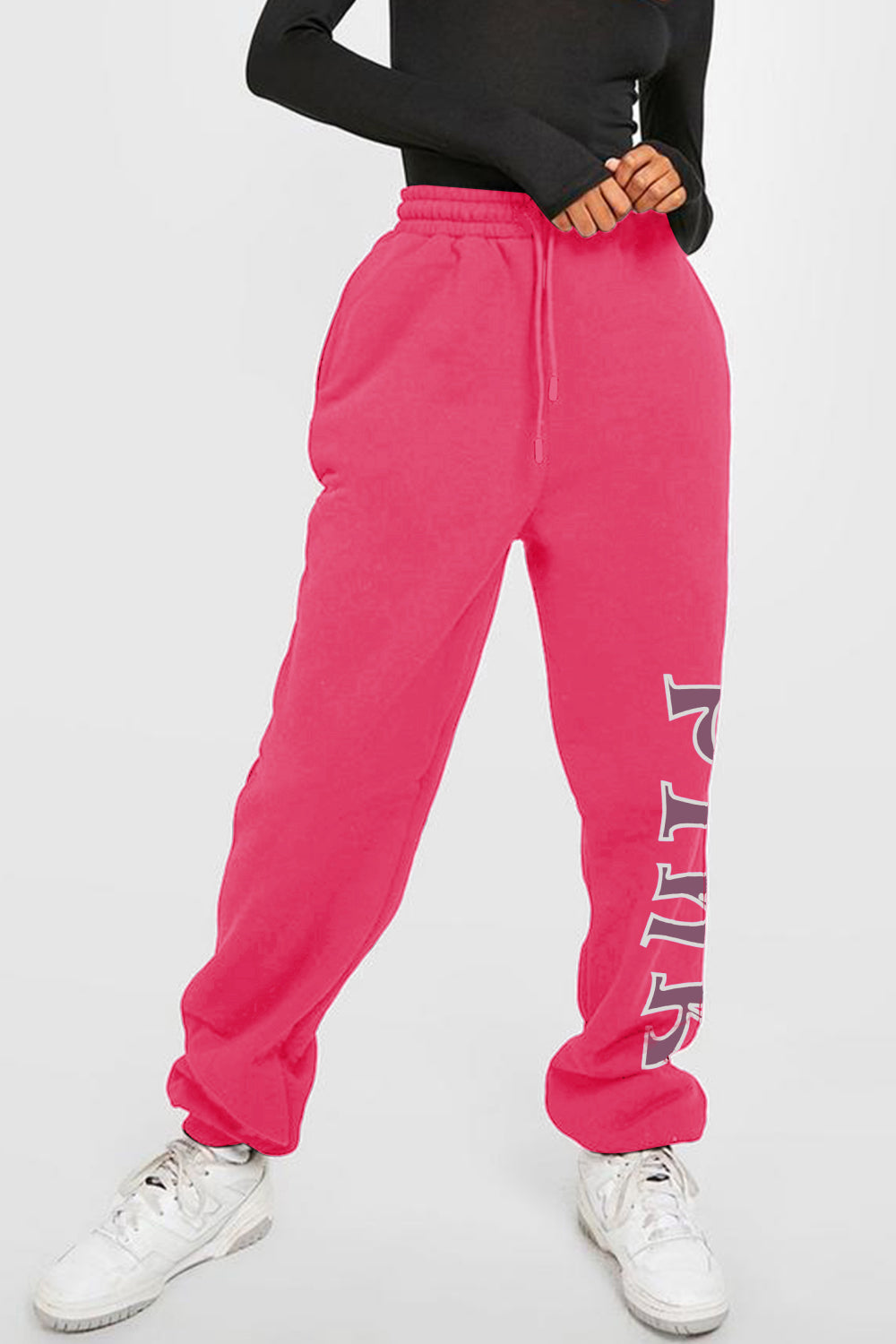 Chic Pink Graphic Sweatpants for Everyday Comfort