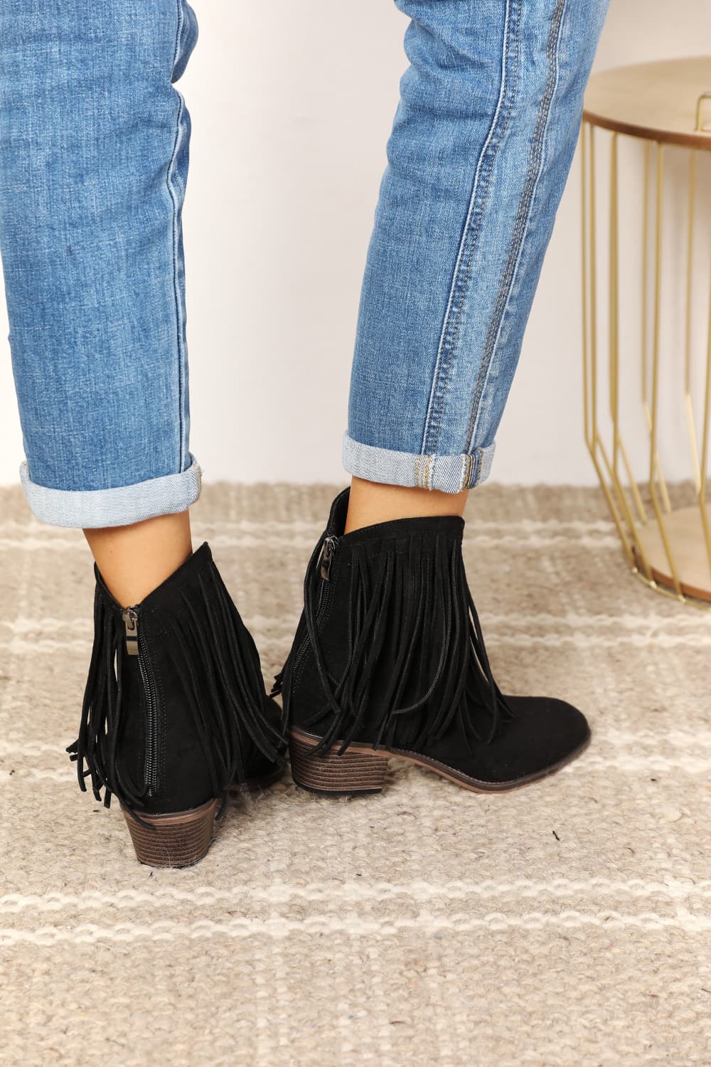 Legend Women's Fringe Cowboy Western Ankle Boots - ShopEasier