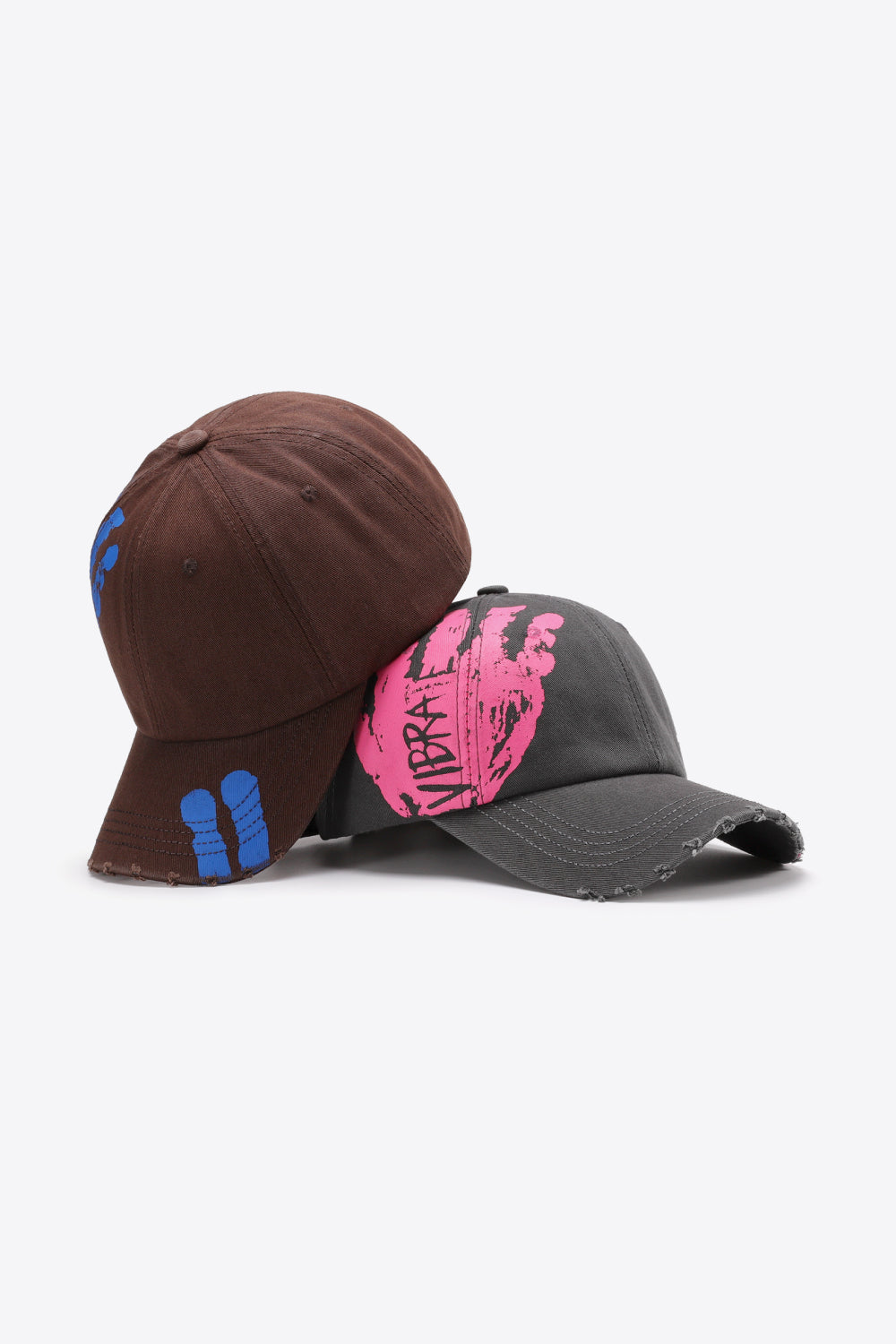 VIBRA Graphic Distressed Adjustable Baseball Cap - ShopEasier