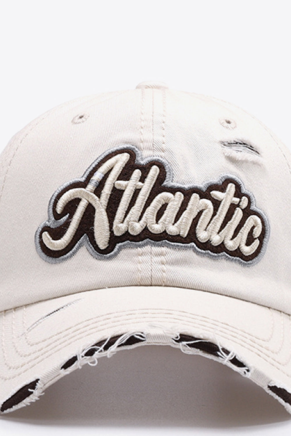 ATLANTIC Graphic Distressed Baseball Cap - ShopEasier