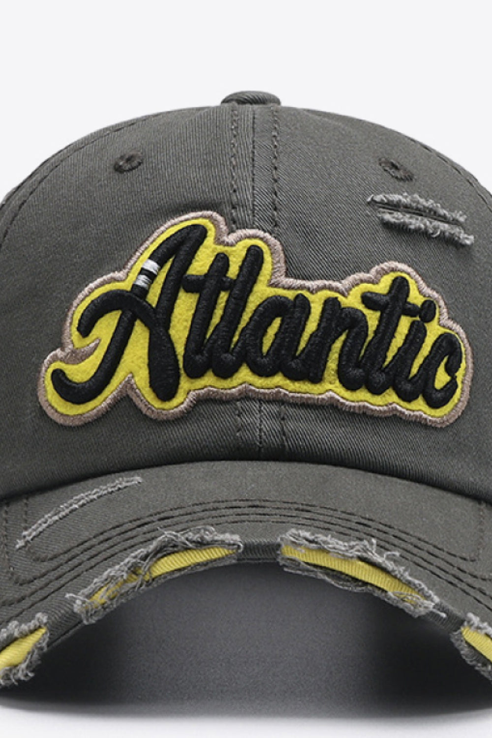 ATLANTIC Graphic Distressed Baseball Cap - ShopEasier