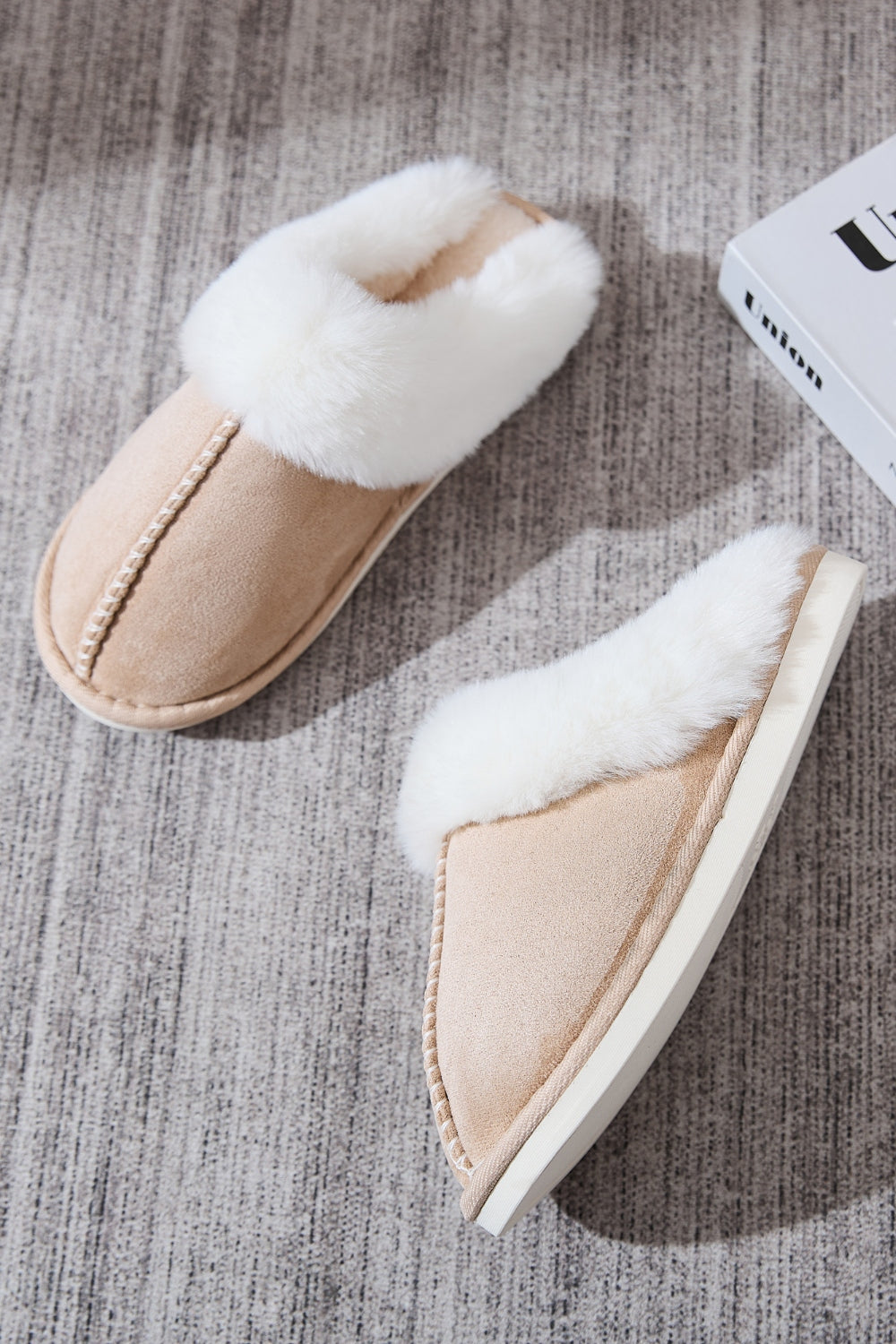 Cozy Faux Fur Round-Toe Slippers