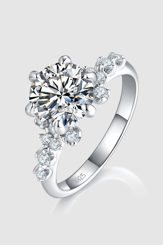 2 Carat Moissanite 925 Sterling Silver Ring - ShopEasier