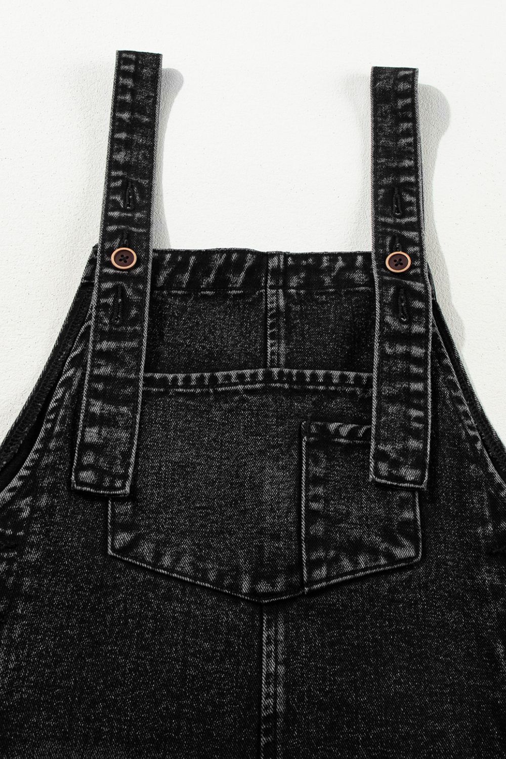 Distressed Wide Strap Denim Overalls - ShopEasier