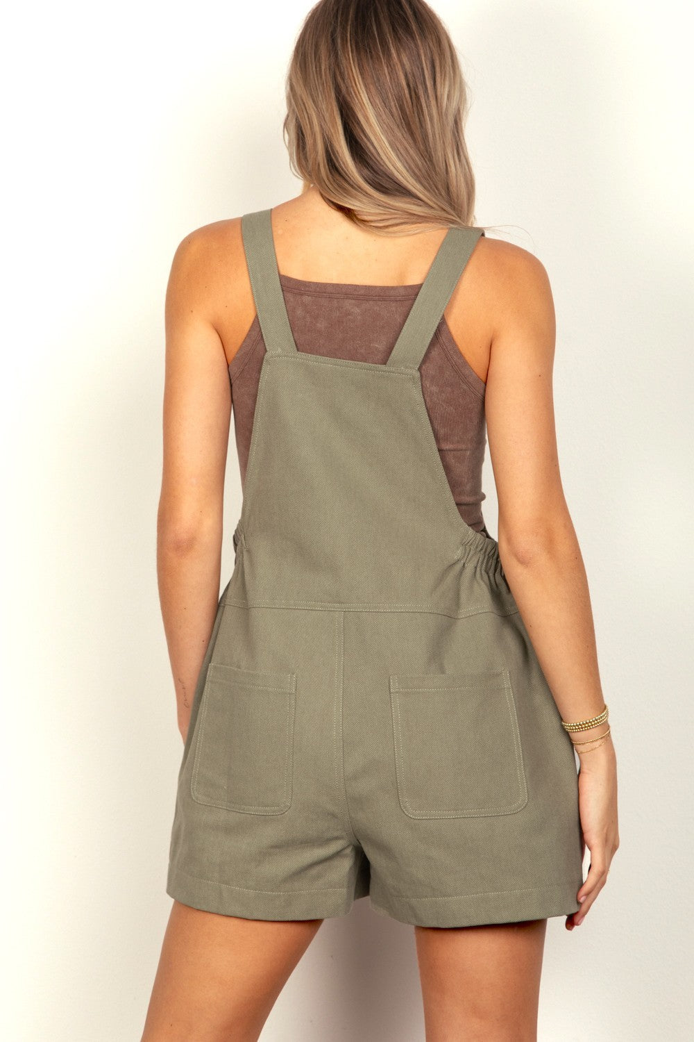 VERY J Adjustable Suspender Overalls with Pockets - ShopEasier