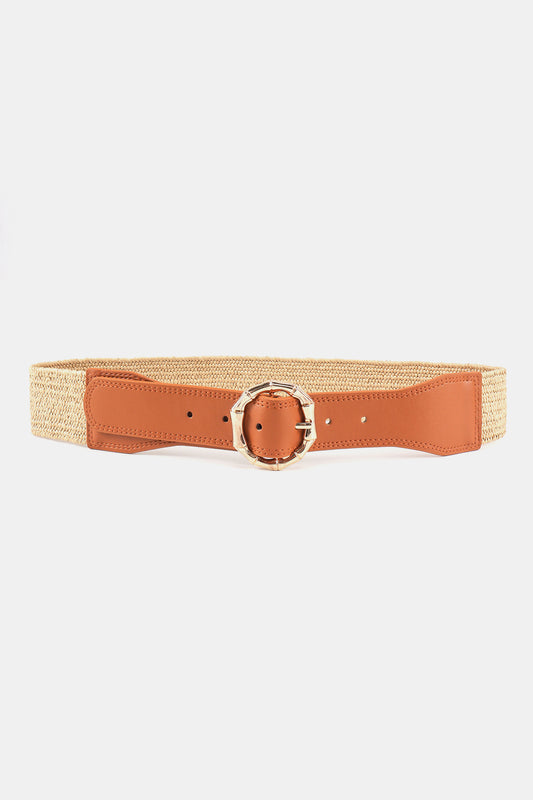 Braided Belt with Alloy Buckle in PU Material