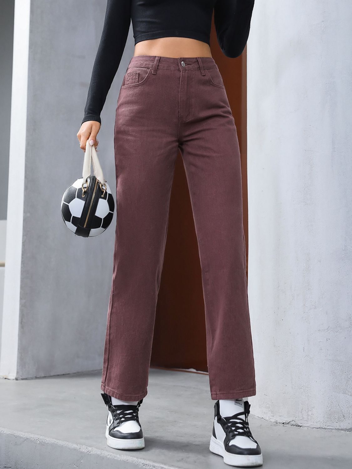 Straight Leg Jeans with Pockets - ShopEasier