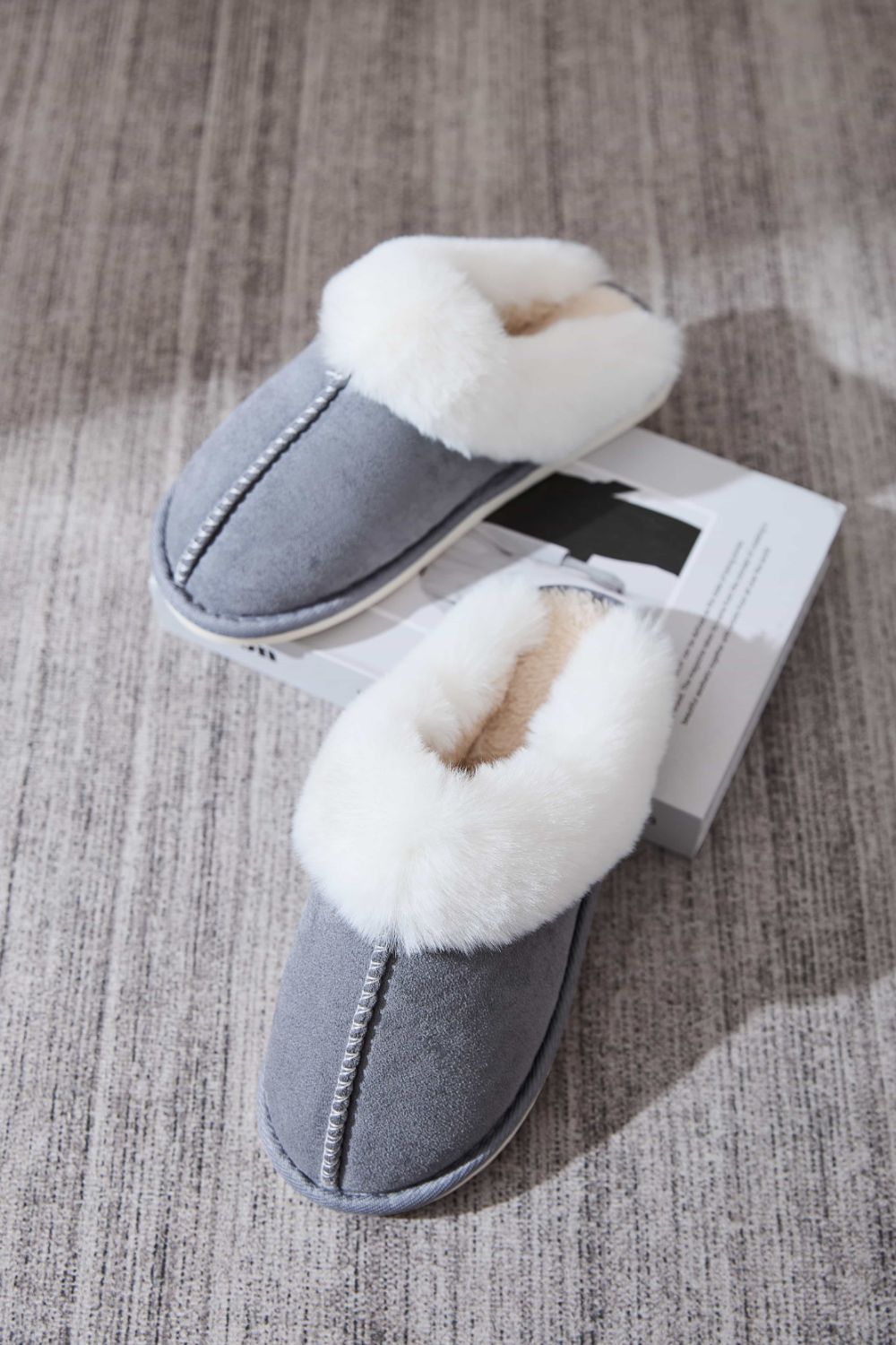 Cozy Faux Fur Round-Toe Slippers