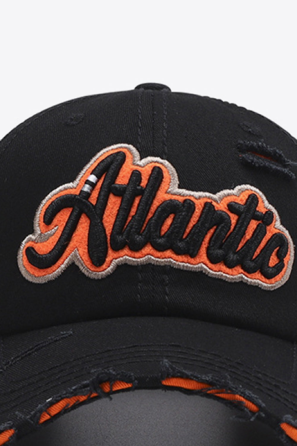 ATLANTIC Graphic Distressed Baseball Cap - ShopEasier