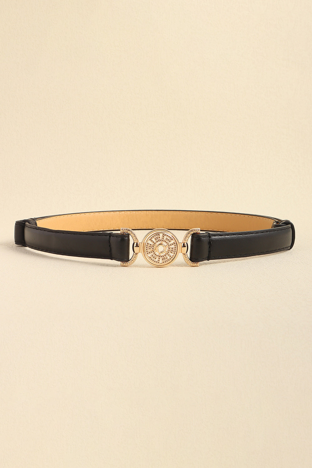 Glamorous Rhinestone-Embellished PU Leather Belt