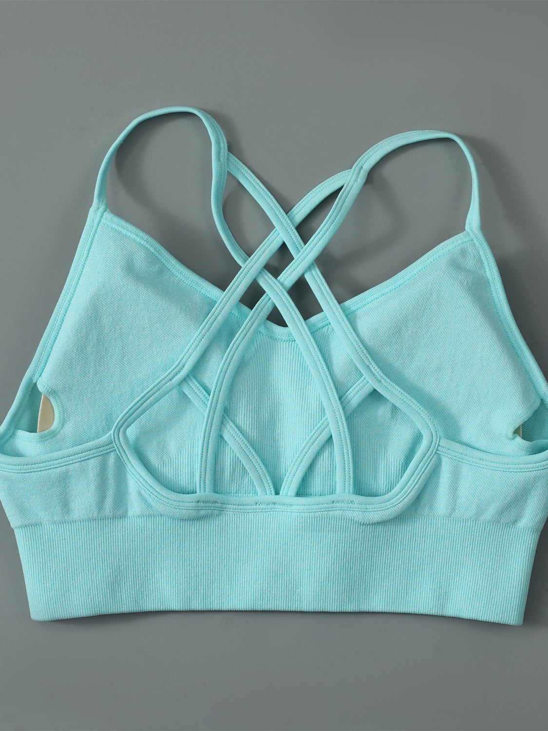 Crisscross Spaghetti Strap Active Bra - ShopEasier