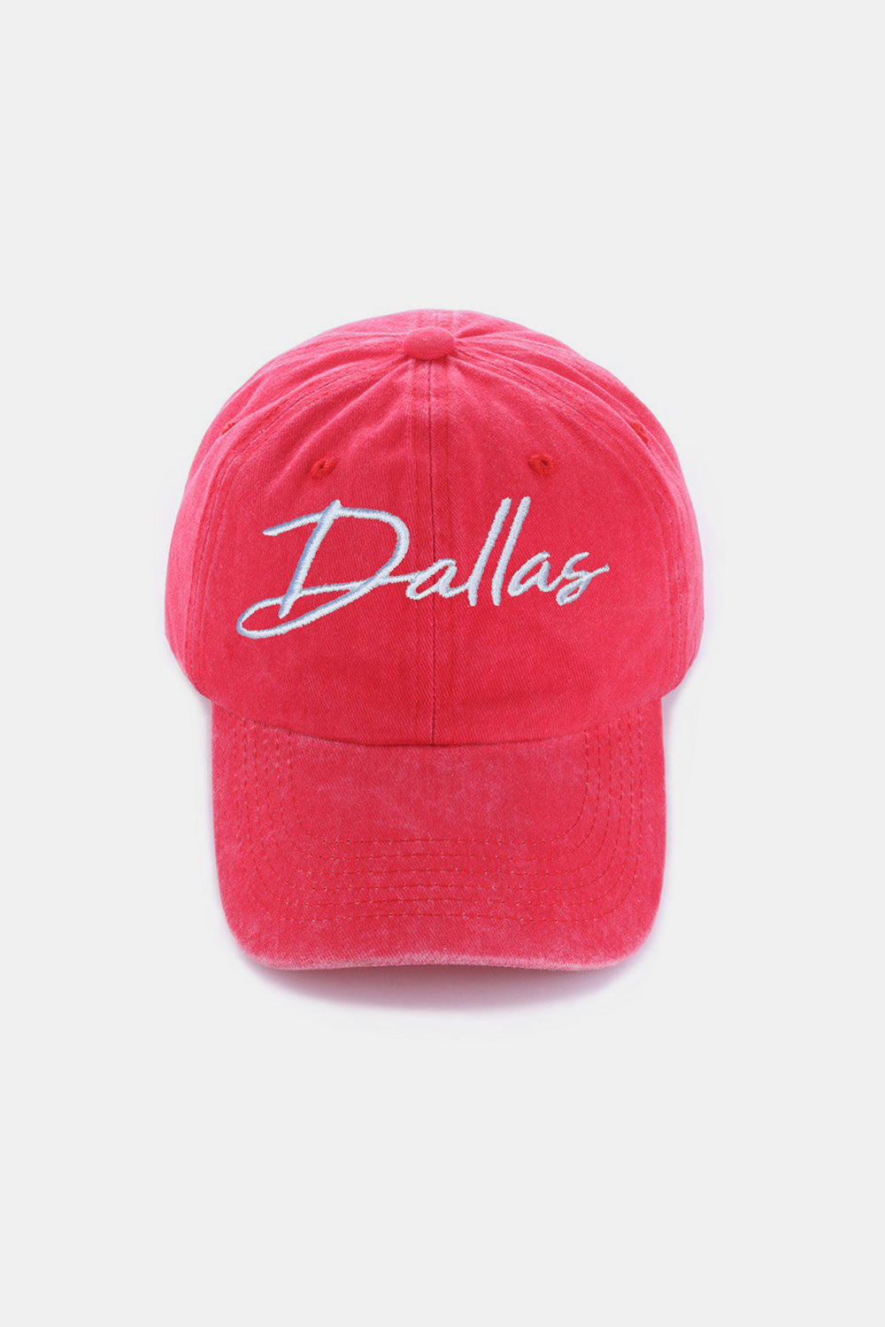 Zenana Washed DALLAS Embroidered Baseball Cap - ShopEasier