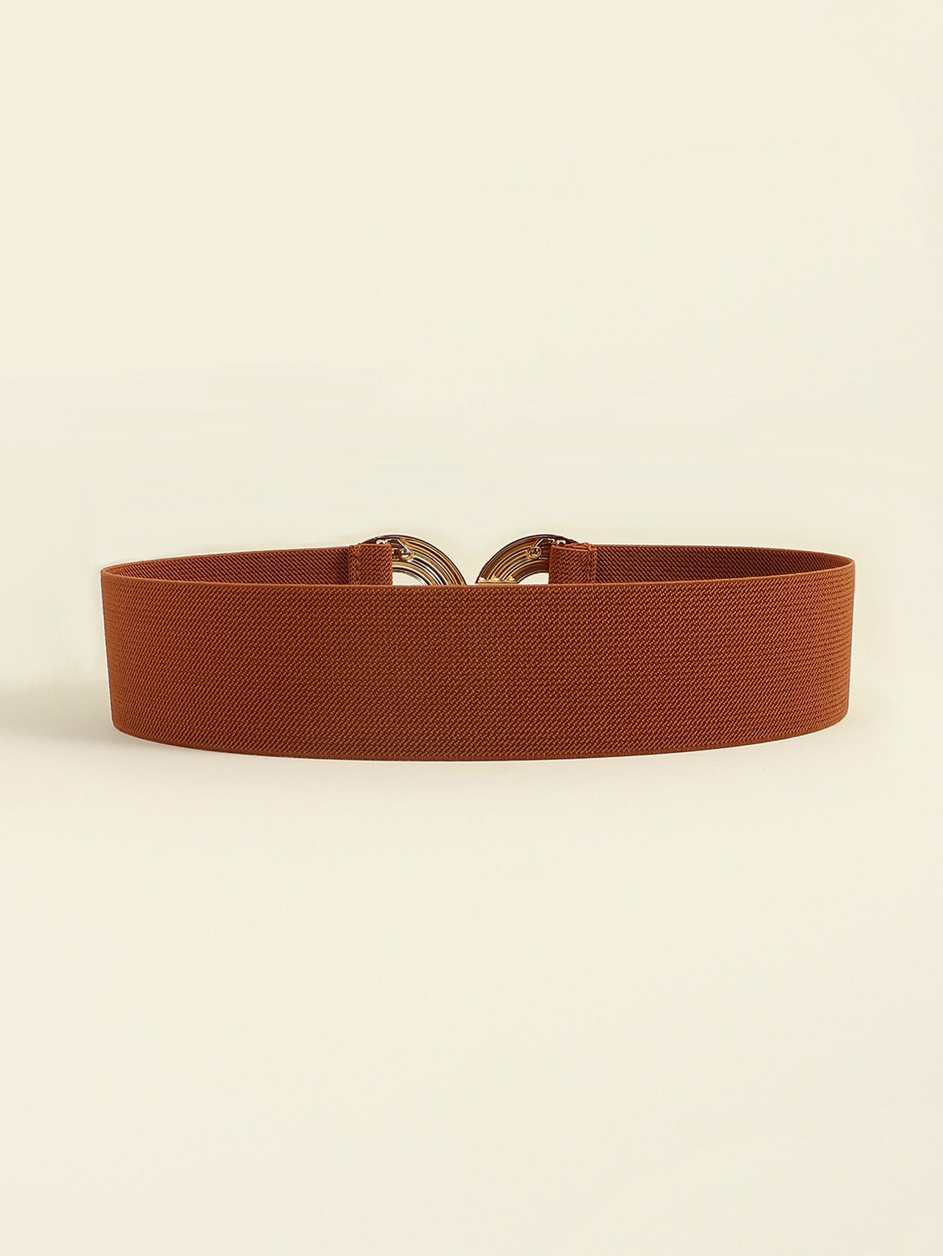 Geometric Alloy Buckle Stretch Belt