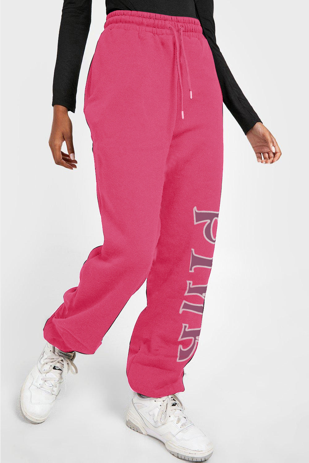 Chic Pink Graphic Sweatpants for Everyday Comfort