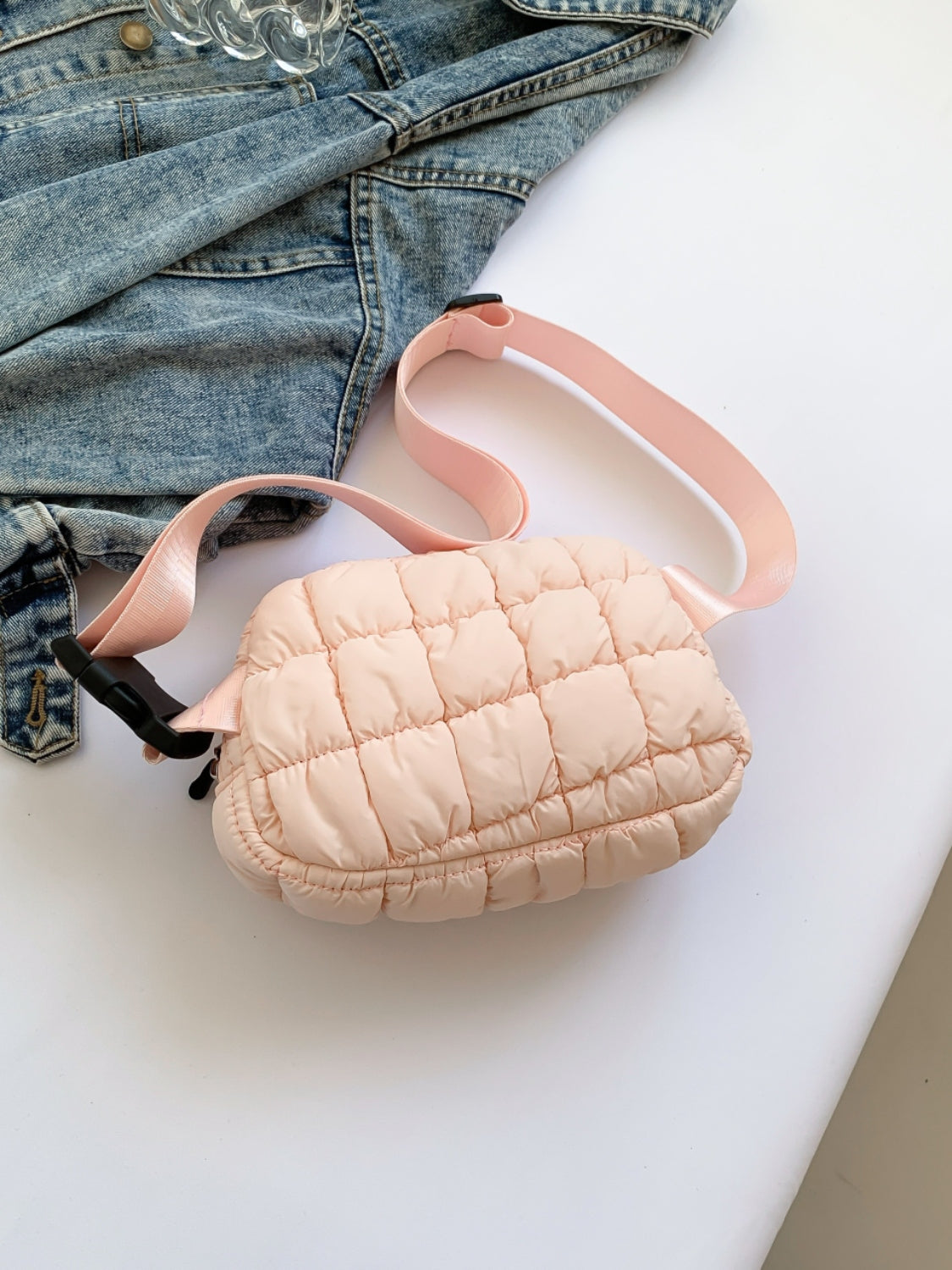 Bubble Texture Adjustable Strap Crossbody Bag - ShopEasier