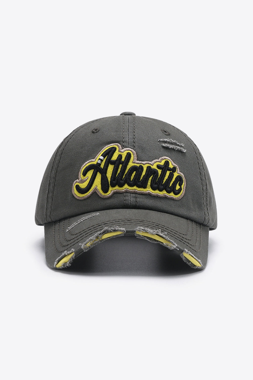 ATLANTIC Graphic Distressed Baseball Cap - ShopEasier