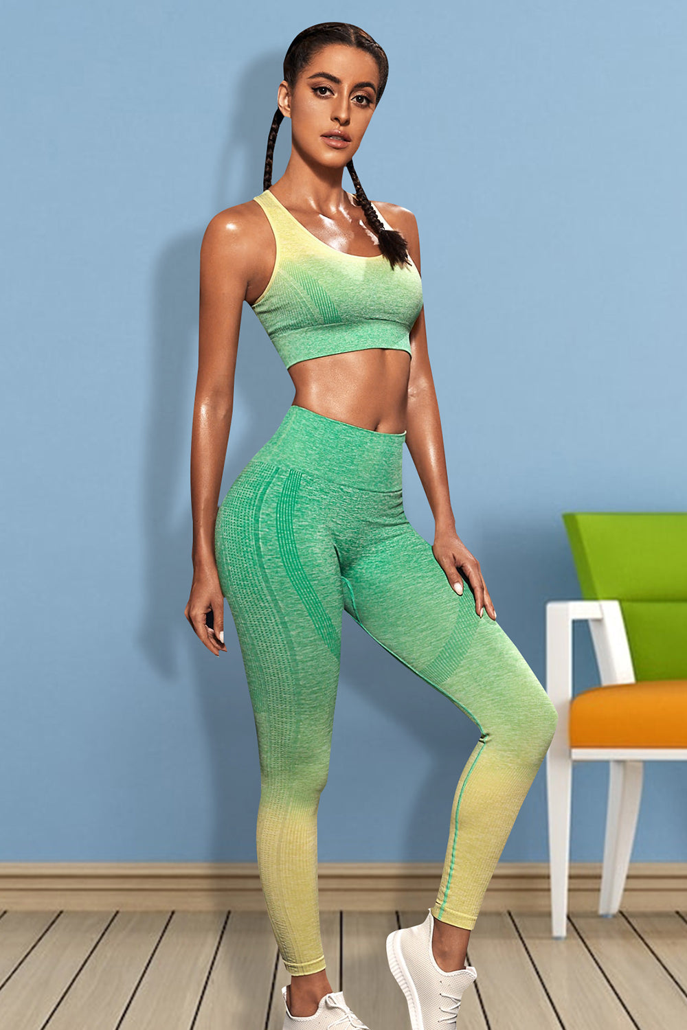 Gradient Sports Tank and Leggings Set - ShopEasier