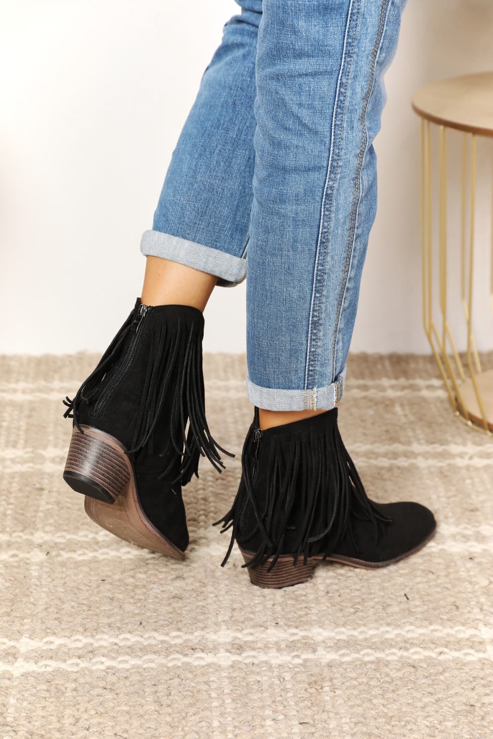 Legend Women's Fringe Cowboy Western Ankle Boots - ShopEasier