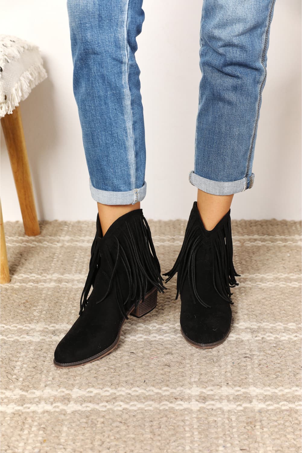 Legend Women's Fringe Cowboy Western Ankle Boots - ShopEasier