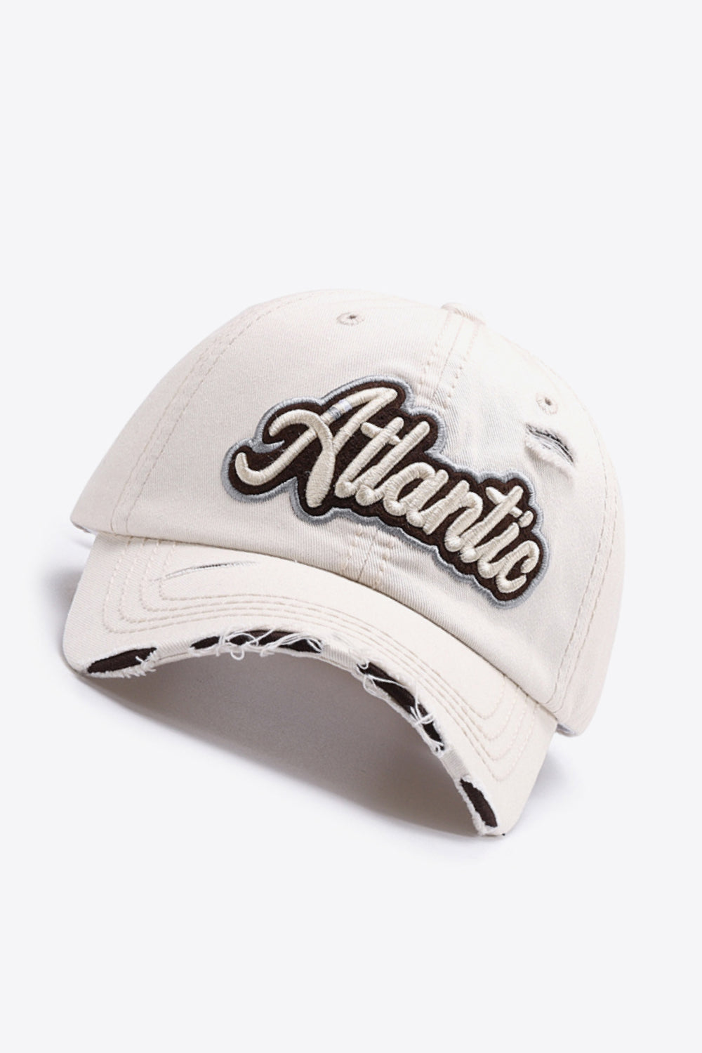 ATLANTIC Graphic Distressed Baseball Cap - ShopEasier