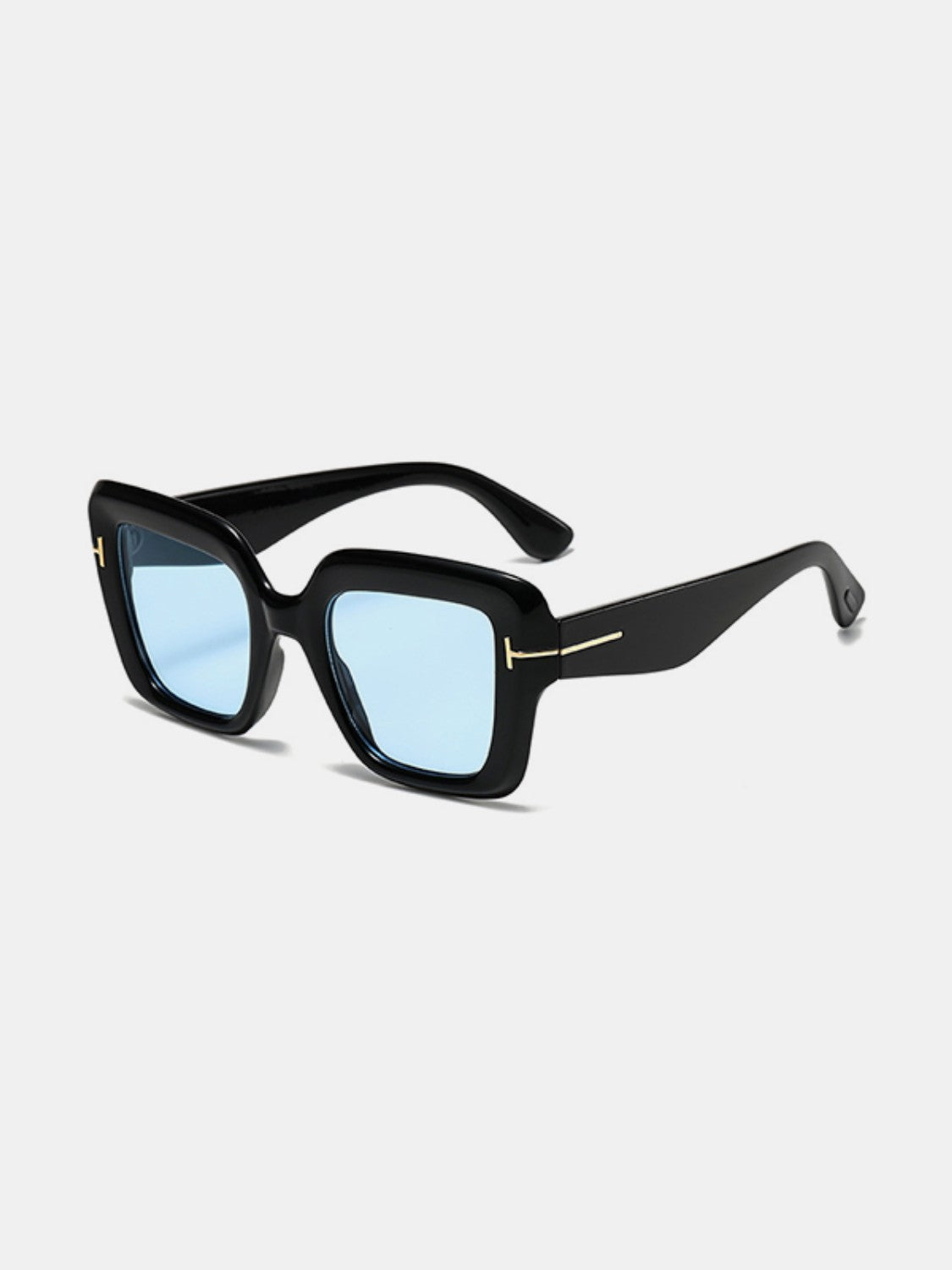 UV400 Polycarbonate Square Sunglasses with Mirror Lens