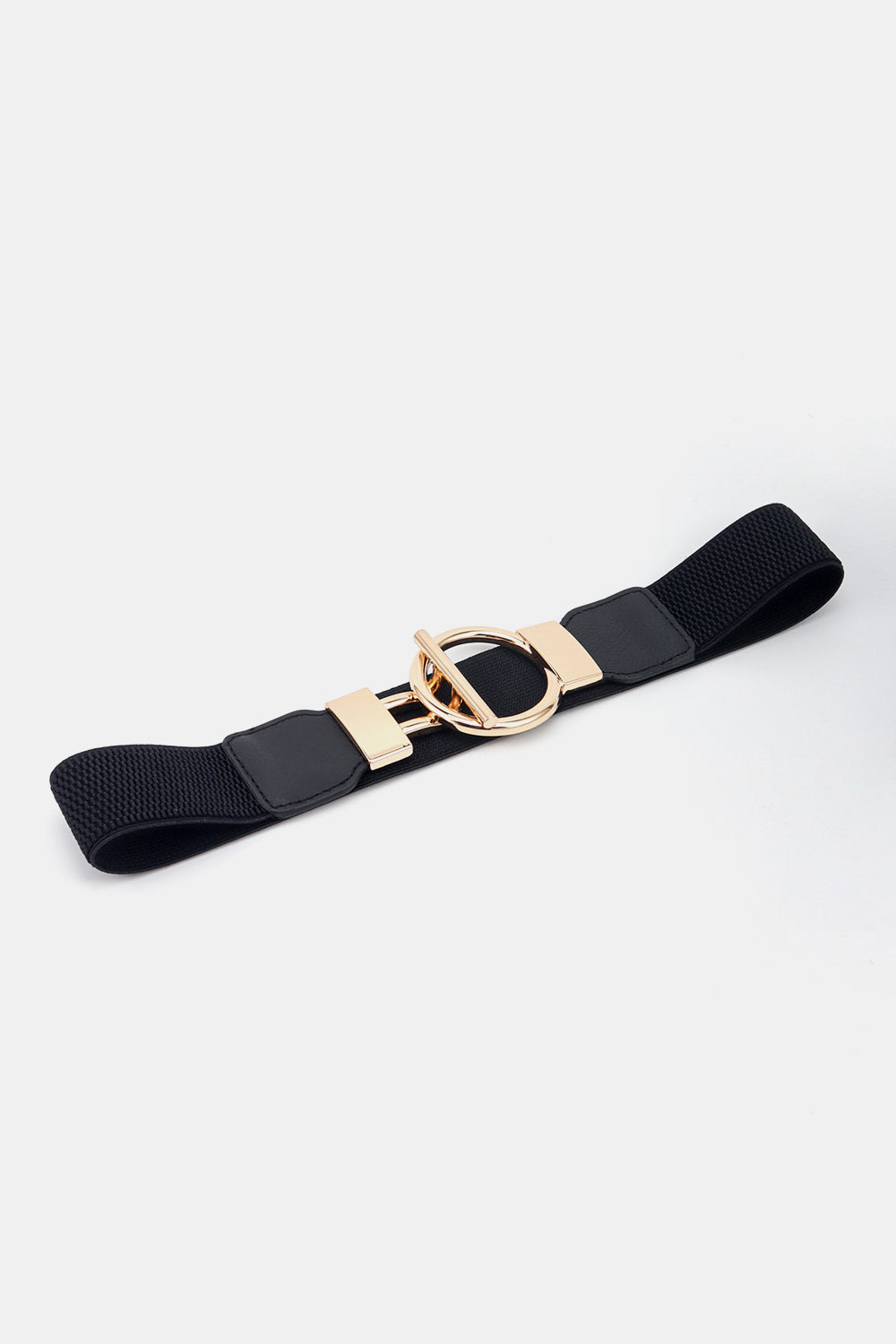 Round Zinc Alloy Buckle PU Leather Belt