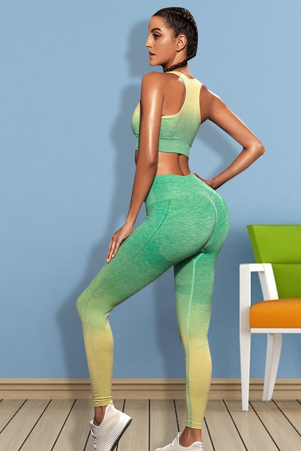 Gradient Sports Tank and Leggings Set - ShopEasier