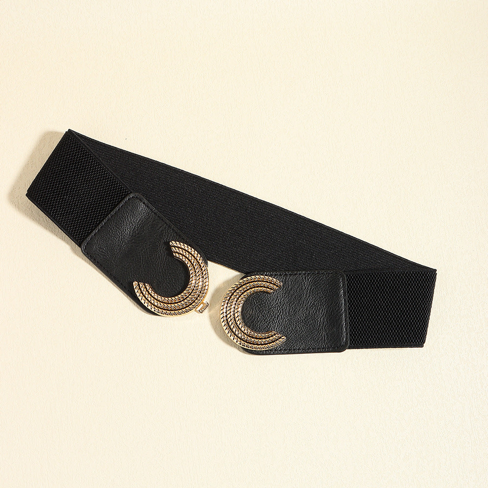 Double C Designer Elastic Waist Belt