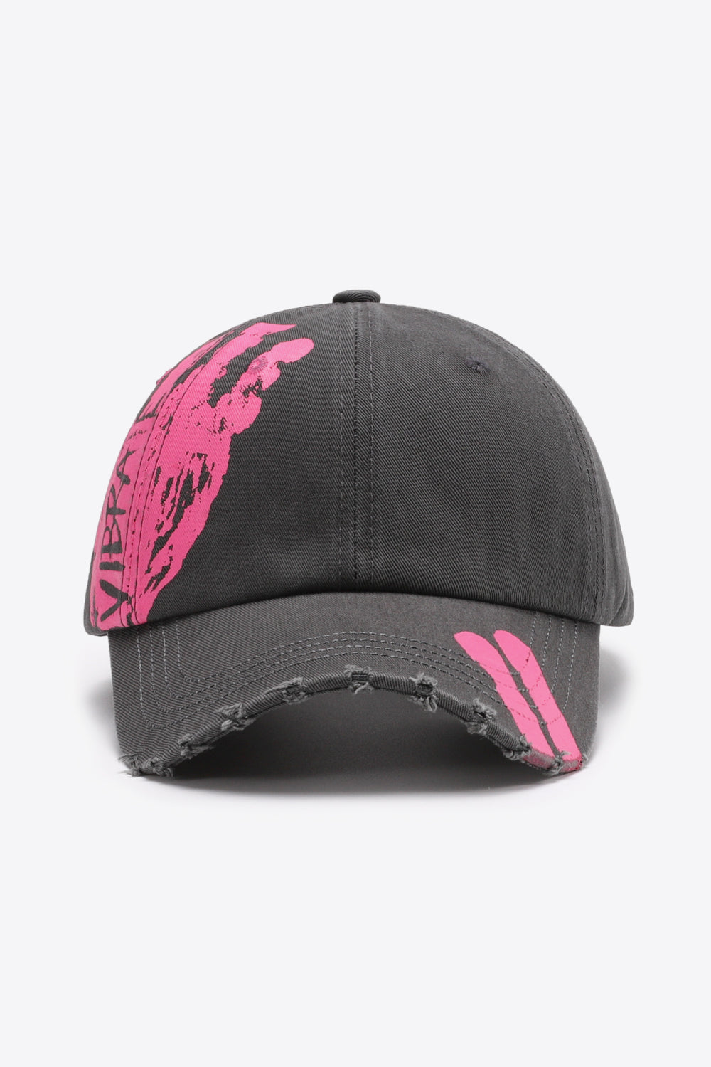 VIBRA Graphic Distressed Adjustable Baseball Cap - ShopEasier