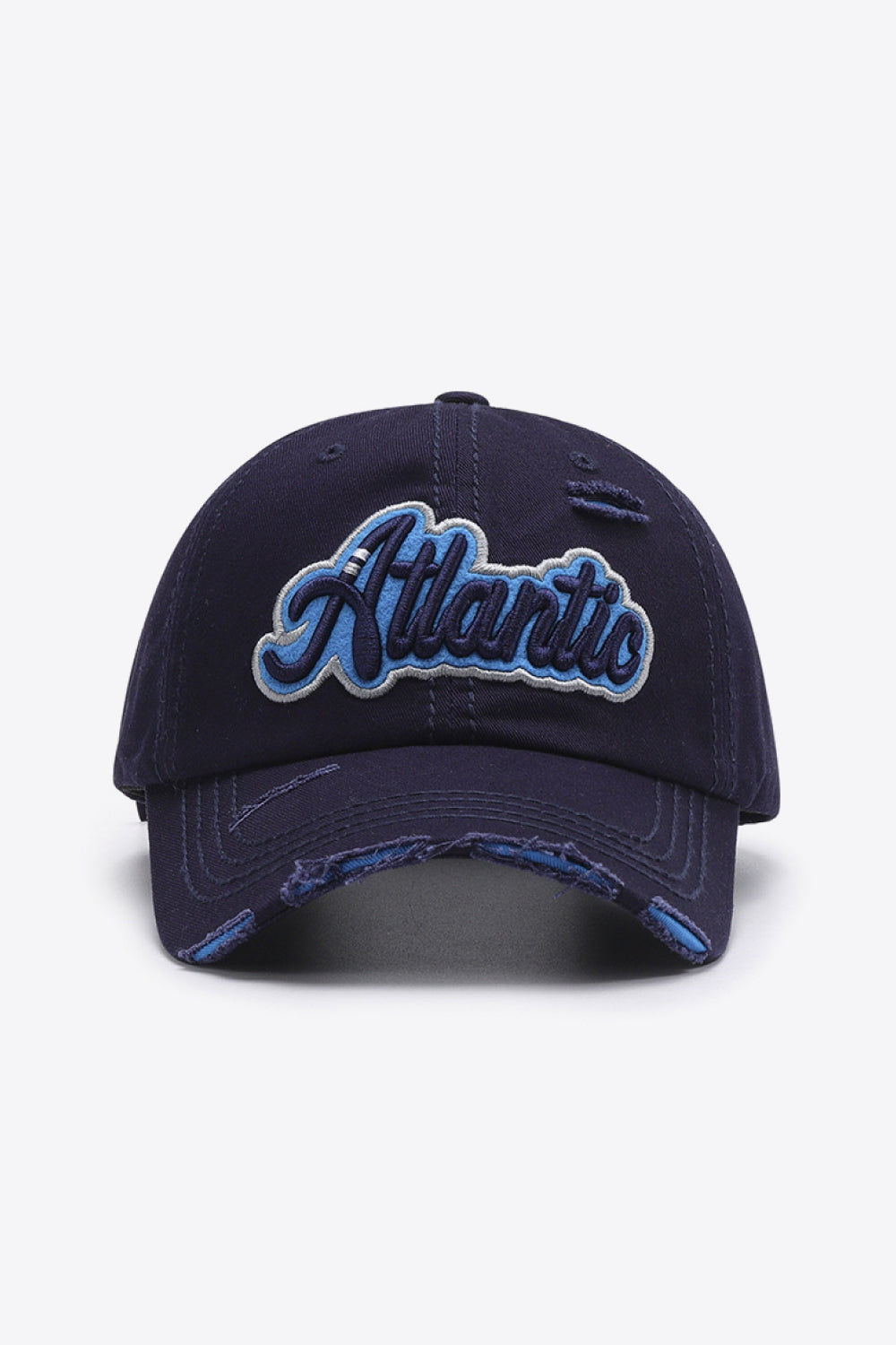 ATLANTIC Graphic Distressed Baseball Cap - ShopEasier