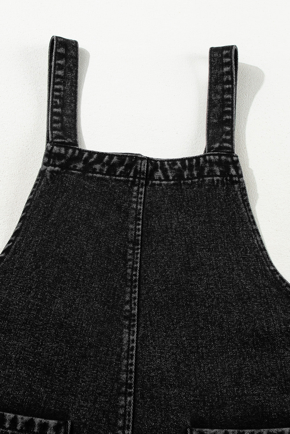 Distressed Wide Strap Denim Overalls - ShopEasier