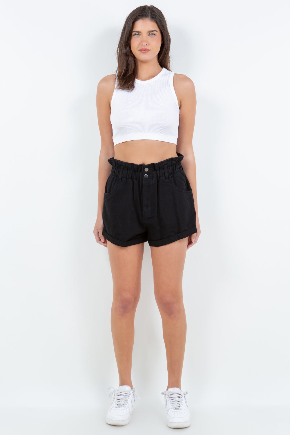 Chic High Waist Paper Bag Shorts for Effortless Summer Style