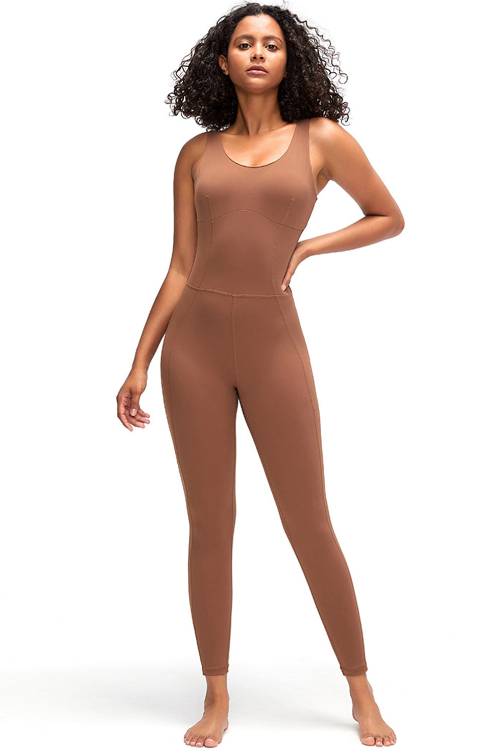 Crisscross Wide Strap Active Jumpsuit - ShopEasier