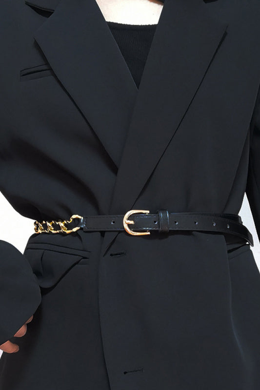 Stylish PU Chain Slim Fit Belt