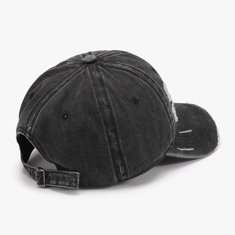 Distressed Adjustable Cotton Baseball Cap - ShopEasier