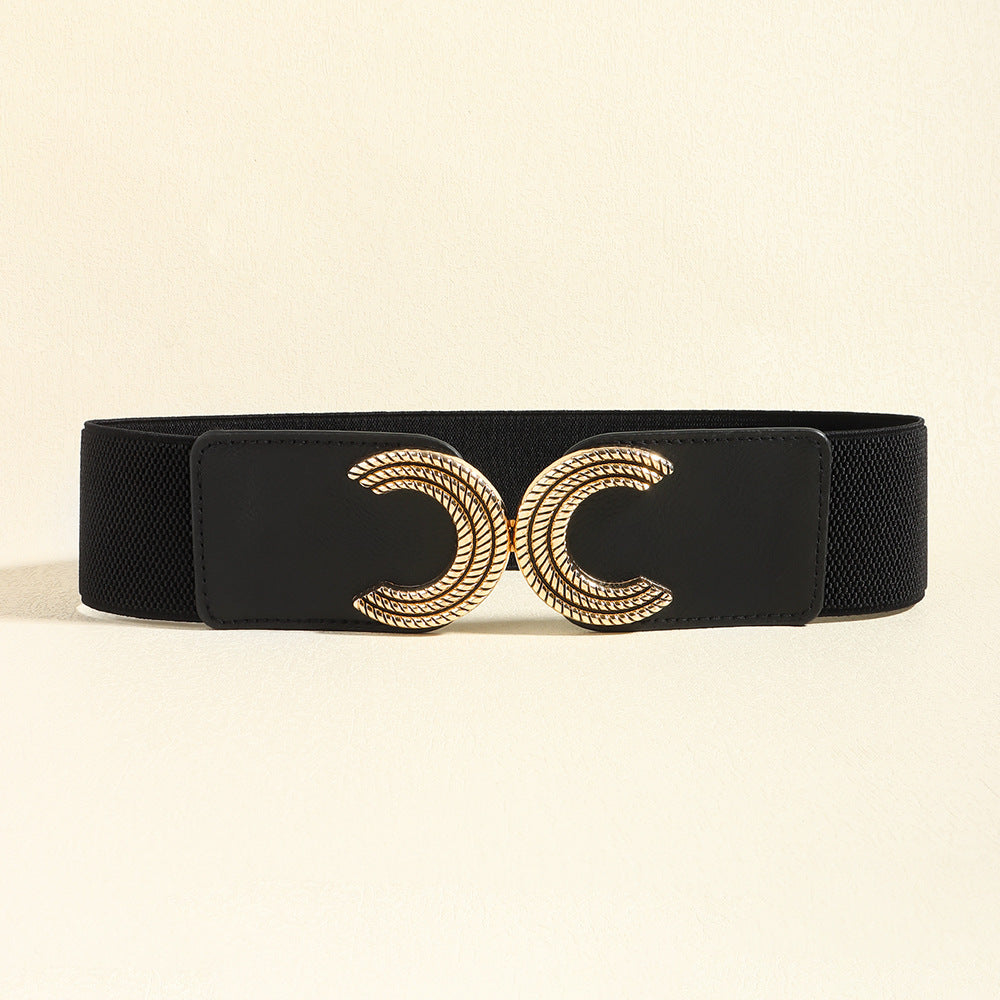 Double C Designer Elastic Waist Belt