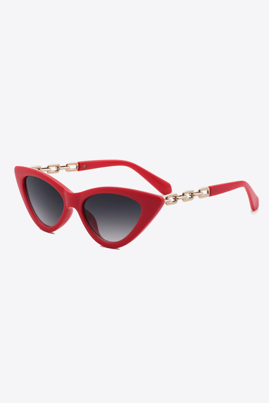 Chain Detail Cat-Eye Sunglasses - ShopEasier