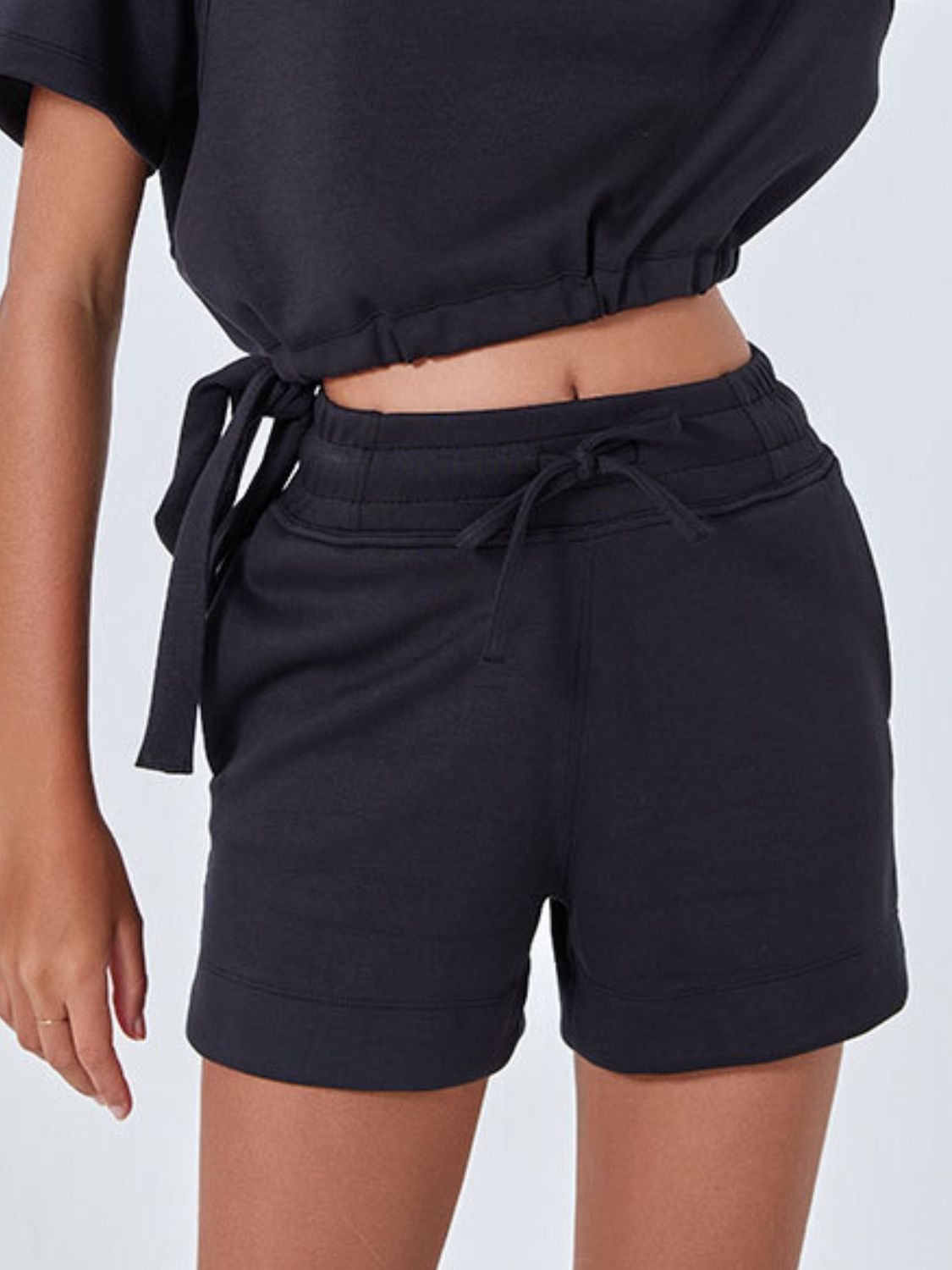 Casual Opaque Drawstring Shorts with Convenient Pockets