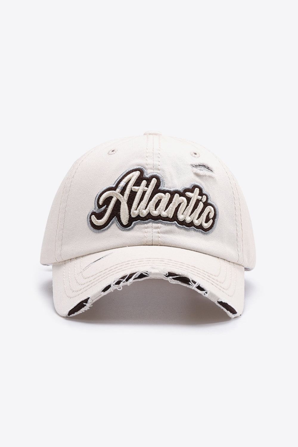 ATLANTIC Graphic Distressed Baseball Cap - ShopEasier