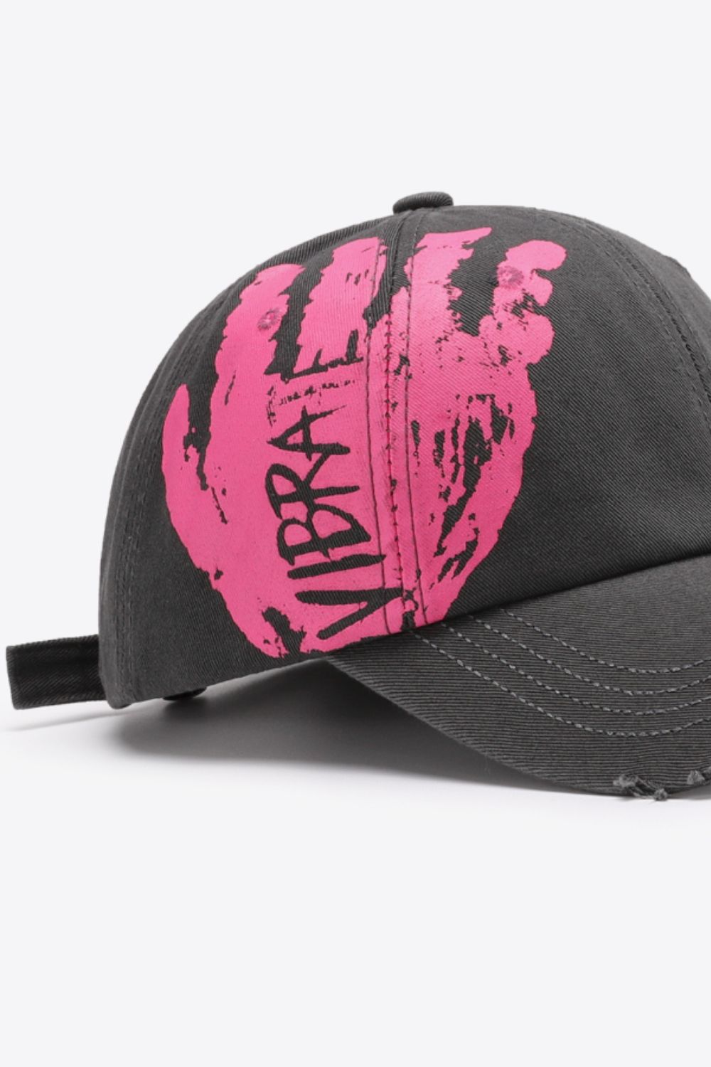 VIBRA Graphic Distressed Adjustable Baseball Cap - ShopEasier