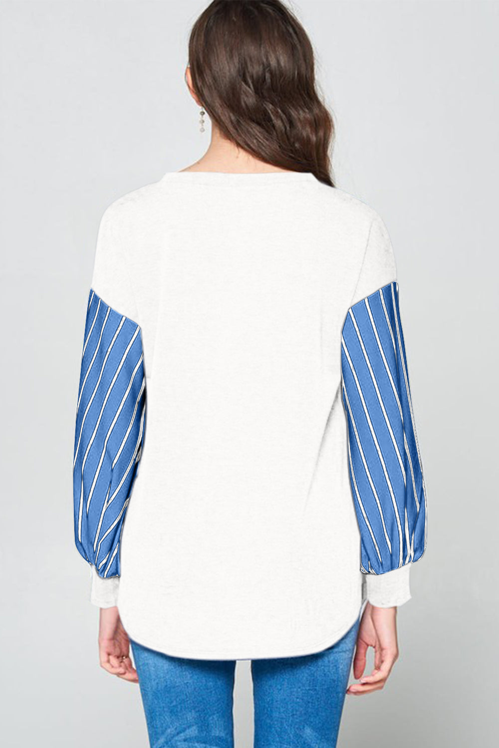 Cozy Chic Striped Long Sleeve French Terry Top