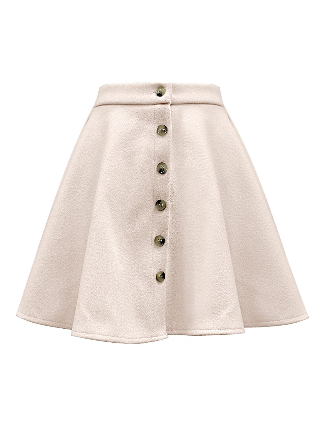 Button-Up Corduroy A-Line Mini Skirt