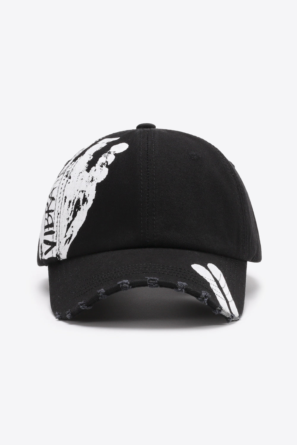 VIBRA Graphic Distressed Adjustable Baseball Cap - ShopEasier