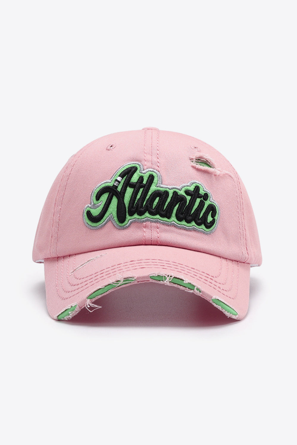 ATLANTIC Graphic Distressed Baseball Cap - ShopEasier