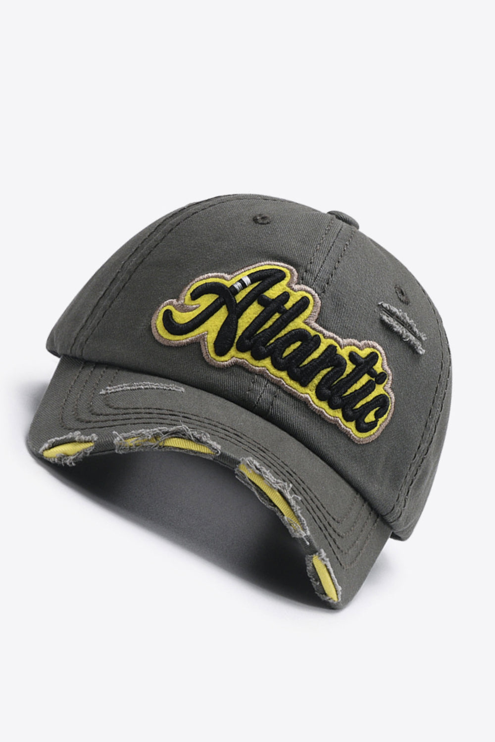 ATLANTIC Graphic Distressed Baseball Cap - ShopEasier